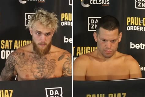 nate diaz naked|Jake Paul and Nate Diaz STRIP NAKED to make weight for。